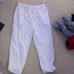 Men's White Jogger Pants
